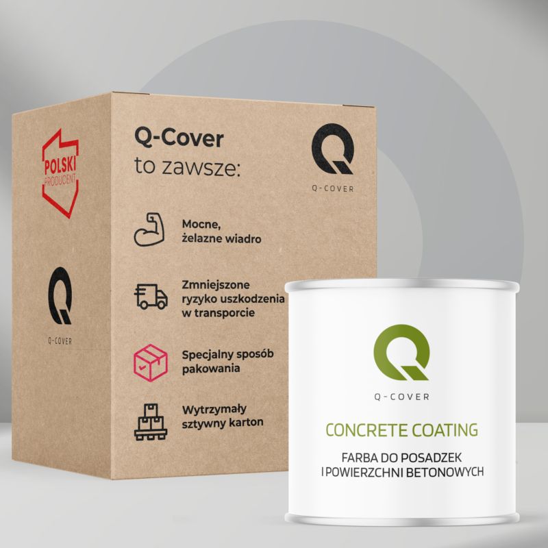 Farba do Posadzek i Powierzchni Betonowych Q-Cover Beżowy RAL1001 2.5L