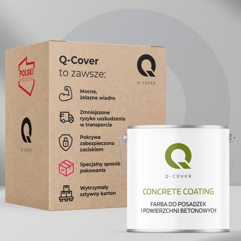 Farba do Posadzek i Powierzchni Betonowych Q-Cover Beżowy RAL1001 5L