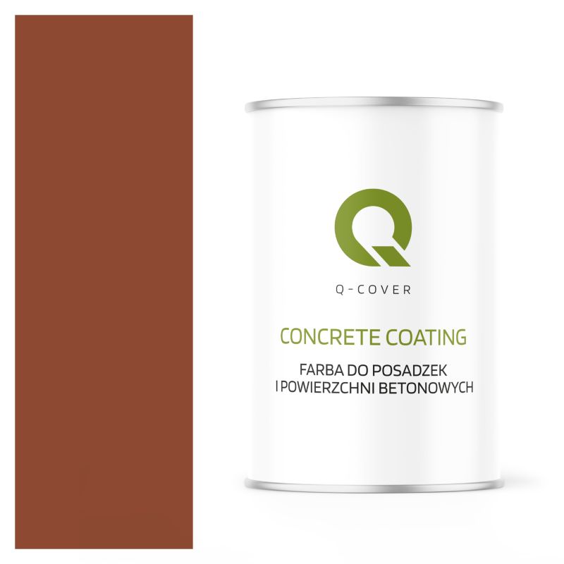 Farba do Posadzek i Powierzchni Betonowych Q-Cover Ceglasty RAL8004 0.9L