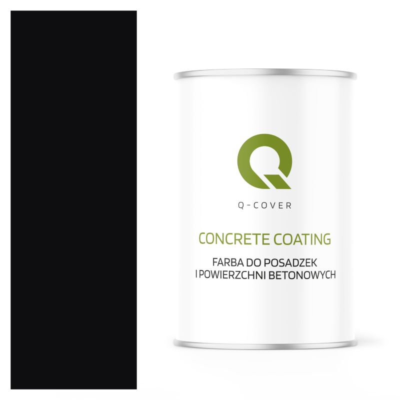 Farba do Posadzek i Powierzchni Betonowych Q-Cover Czarny RAL9005 0.9L