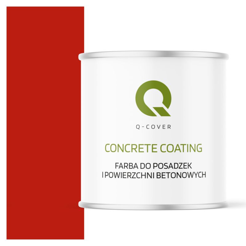 Farba do Posadzek i Powierzchni Betonowych Q-Cover Czerwony RAL3020 2.5L