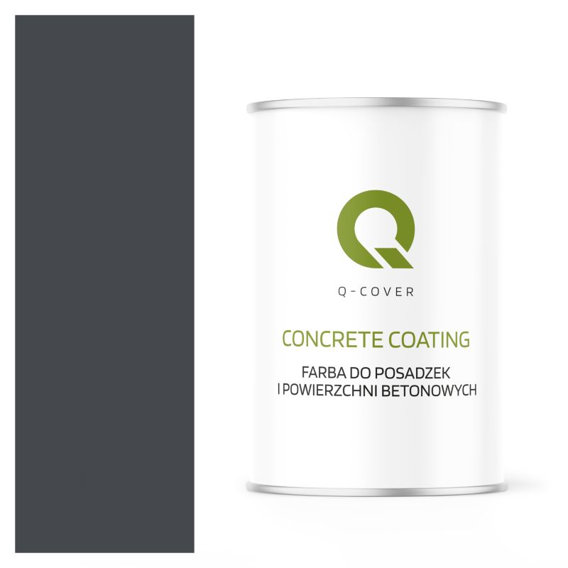 Farba do Posadzek i Powierzchni Betonowych Q-Cover Grafitowy RAL7024 0.9L