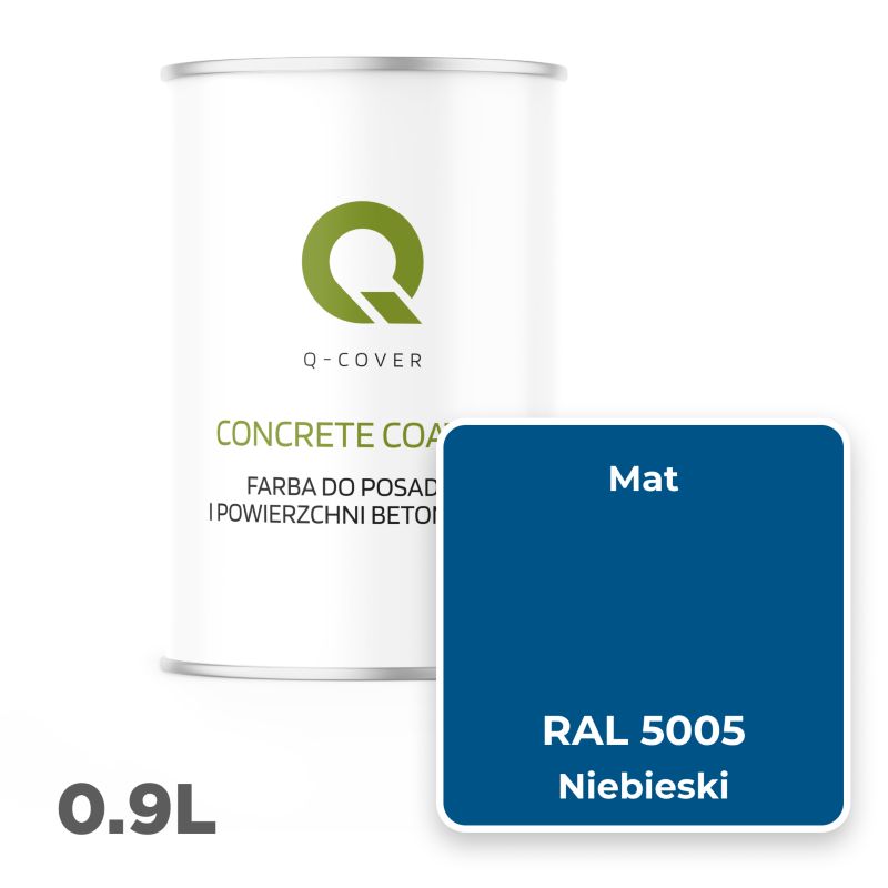 Farba do Posadzek i Powierzchni Betonowych Q-Cover Niebeski RAL5005 0.9L