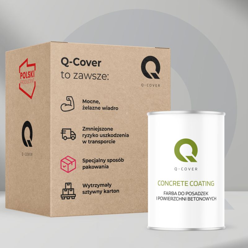 Farba do Posadzek i Powierzchni Betonowych Q-Cover Niebeski RAL5005 0.9L