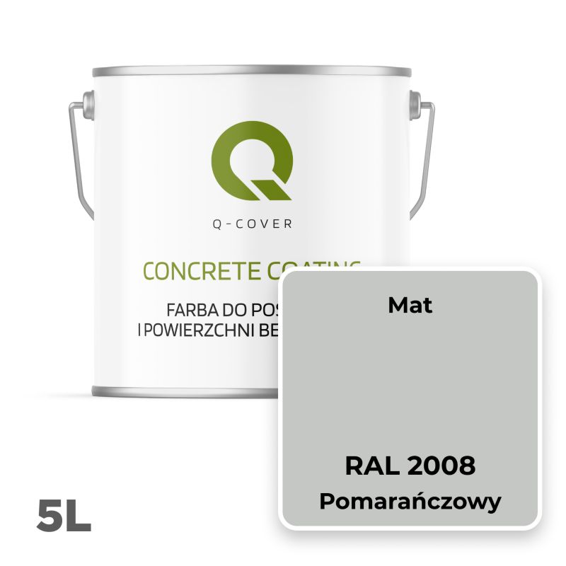 Farba do Posadzek i Powierzchni Betonowych Q-Cover Szary jasny RAL7035 5L