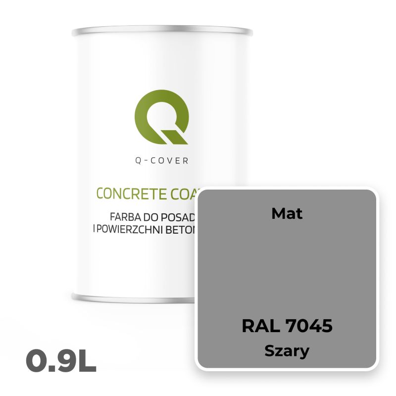 Farba do Posadzek i Powierzchni Betonowych Q-Cover Szary RAL7045 0.9L