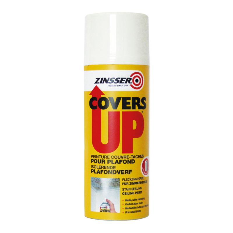 Farba do sufitu w sprayu Zinsser Covers Up na poprawki i plamy kolor biały 400ML 1 szt.
