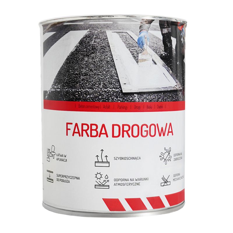 Farba Drogowa Żółta Bauhus Akrylowa do Asfaltu i Betonu 0,8 L 1 szt.
