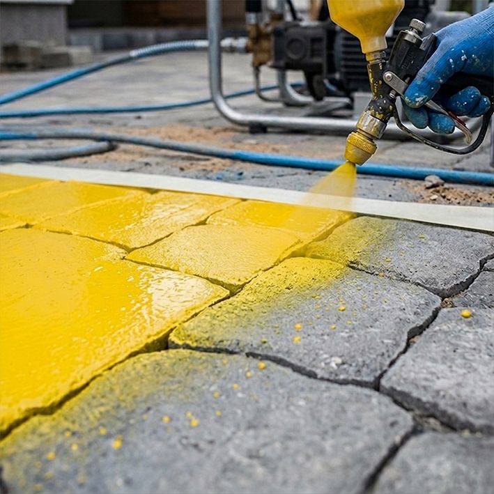 Farba Drogowa Żółta Bauhus Akrylowa do Asfaltu i Betonu 0,8 L 1 szt.