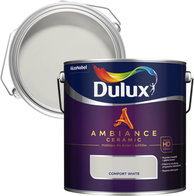 Farba Dulux Ambiance Ceramic comfort white 2,5 l