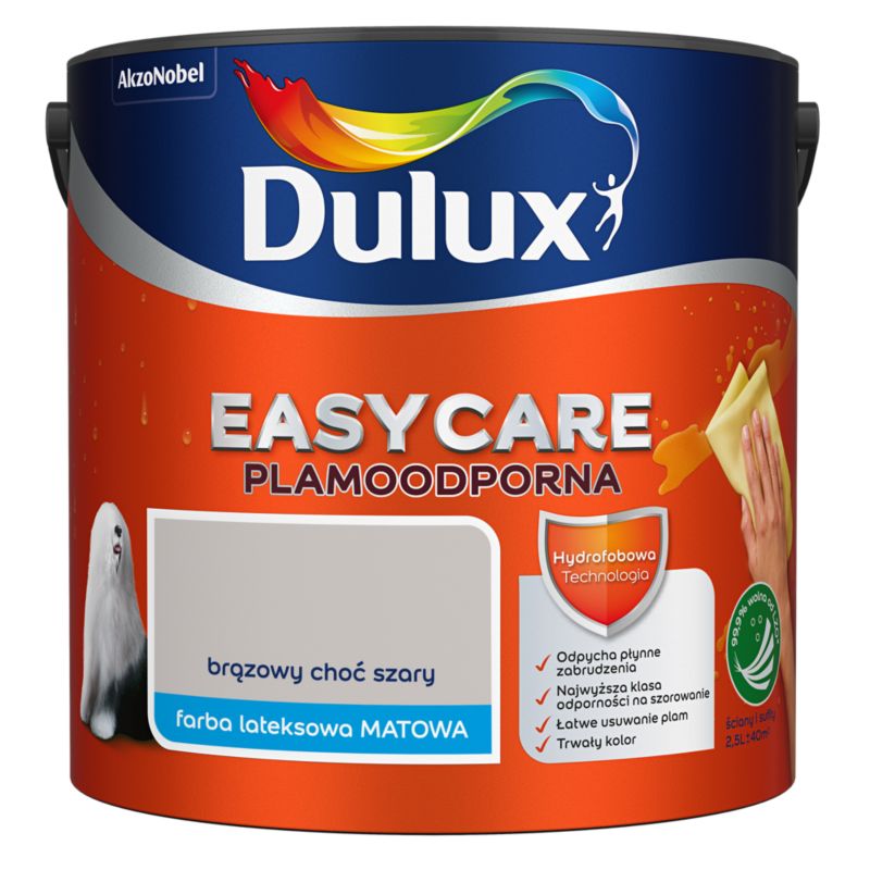 Farba Dulux EasyCare brązowy choć szary 2,5 l