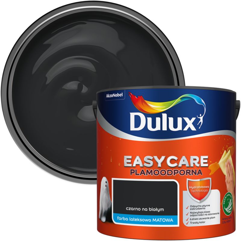 Farba Dulux EasyCare czarno na białym 2,5 l
