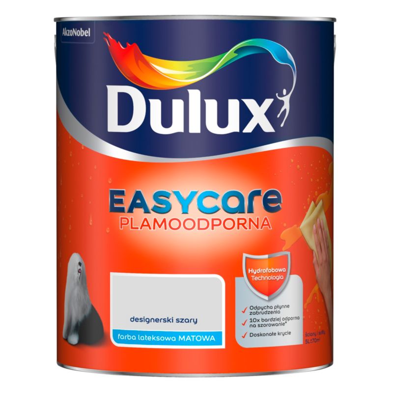 Farba Dulux EasyCare designerski szary 5 l