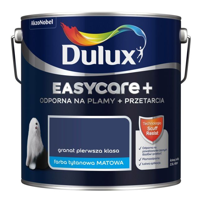 Farba Dulux EasyCare+ granat pierwsza klasa 2,5 l