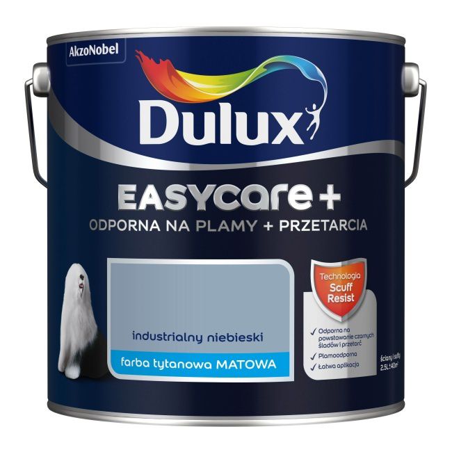 Farba Dulux EasyCare+ industrialny niebieski 2,5 l