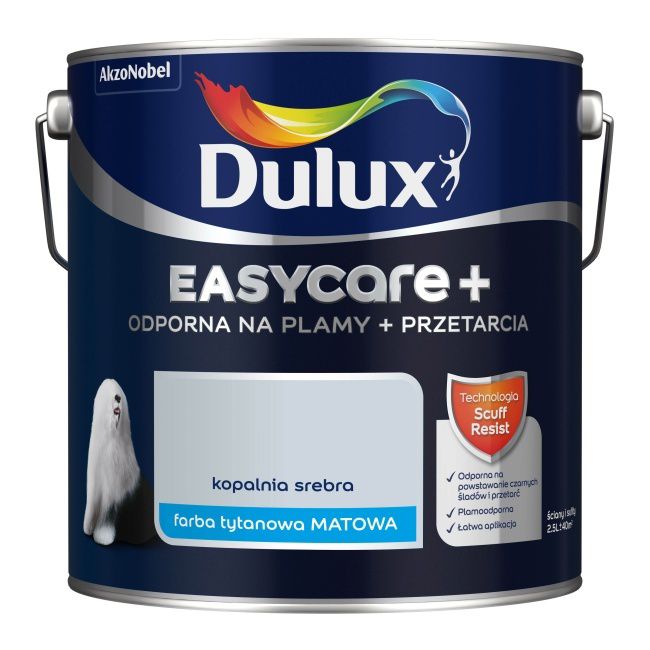 Farba Dulux EasyCare+ kopalnia srebra 2,5 l