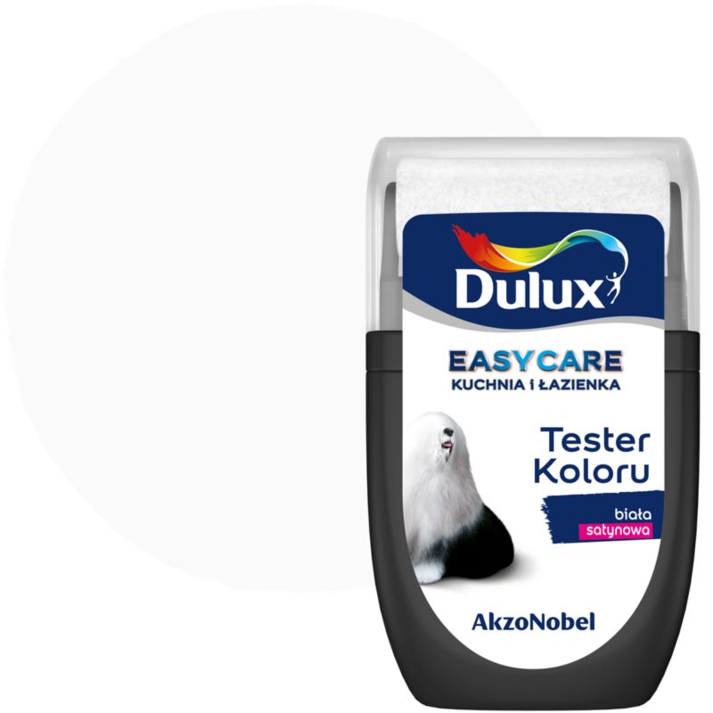 Farba Dulux EasyCare Kuchnia i Łazienka biała satyna 30 ml