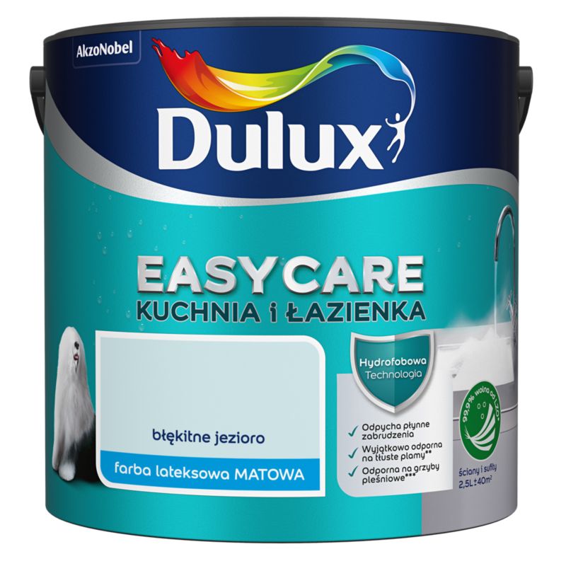 Farba Dulux EasyCare Kuchnia i Łazienka błękitne jezioro 2,5 l