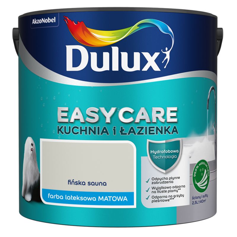 Farba Dulux EasyCare Kuchnia i Łazienka fińska sauna 2,5 l