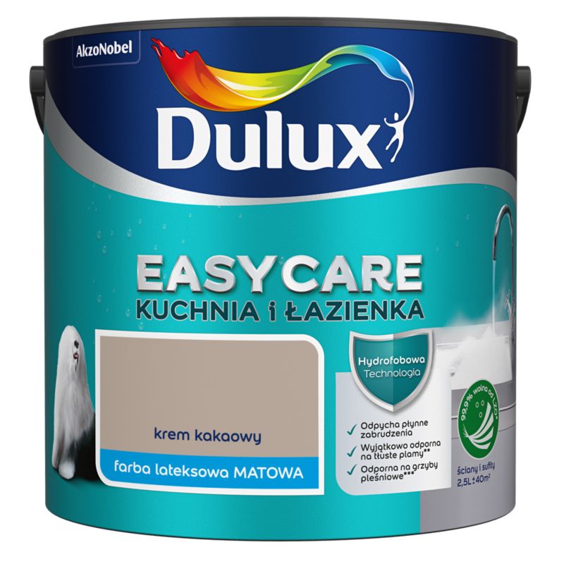 Farba Dulux EasyCare Kuchnia i Łazienka krem kakaowy 2,5 l