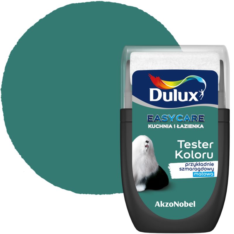 Farba Dulux EasyCare Kuchnia i Łazienka przykładnie szmaragdowy 30 ml