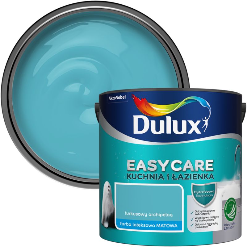 Farba Dulux EasyCare Kuchnia i Łazienka turkusowy archipelag 2,5 l