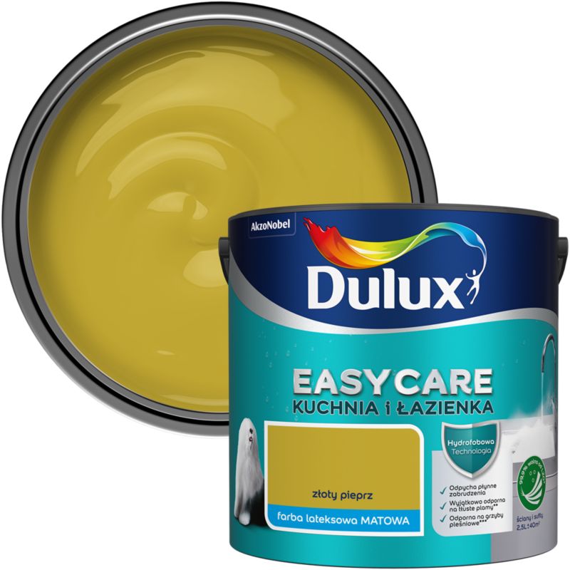 Farba Dulux EasyCare Kuchnia i Łazienka złoty pieprz 2,5 l