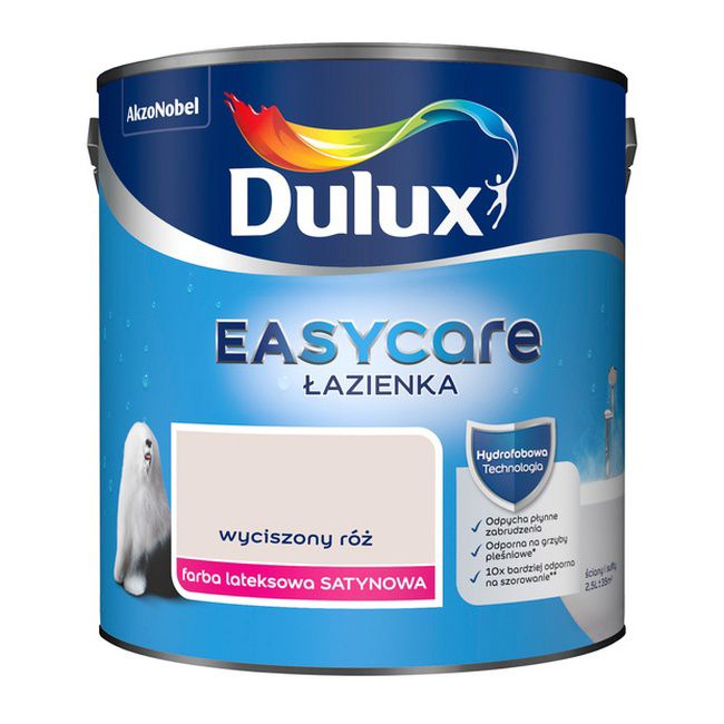 Farba Dulux EasyCare Łazienka wyciszony róż 2,5 l