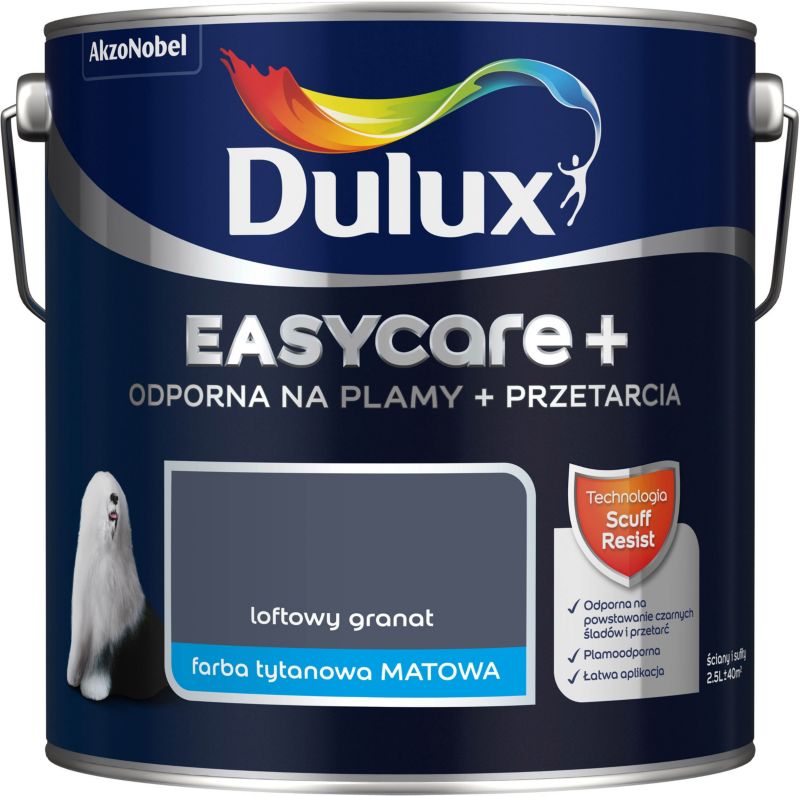 Farba Dulux EasyCare+ loftowy granat 2,5 l