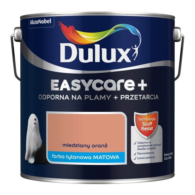 Farba Dulux EasyCare+ miedziany oranż 2,5 l