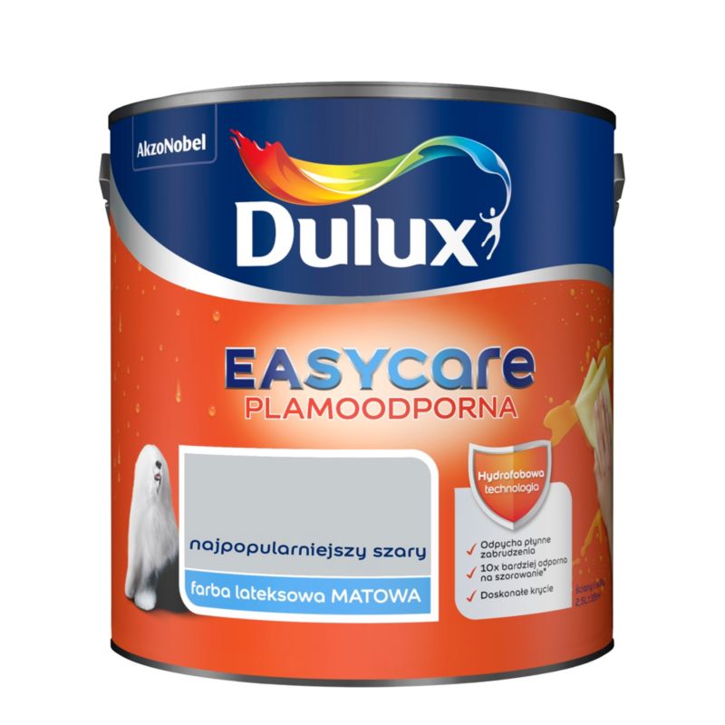 Farba Dulux EasyCare najpopularniejszy szary 2,5 l