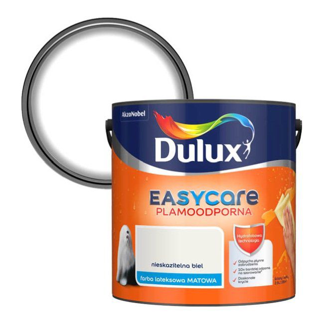 Farba Dulux EasyCare nieskazitelna biel 2,5 l