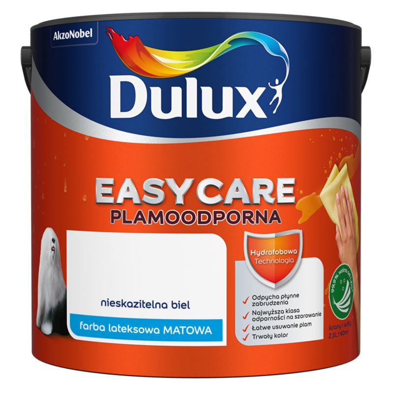 Farba Dulux EasyCare nieskazitelna biel 2,5 l