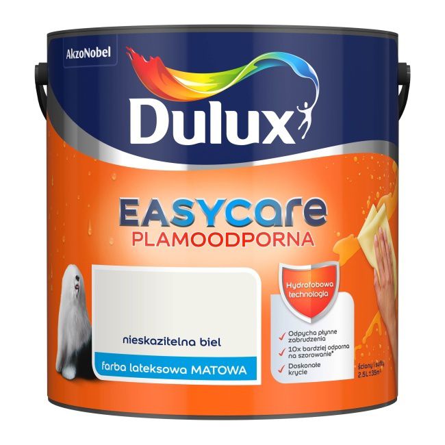 Farba Dulux EasyCare nieskazitelna biel 2,5 l