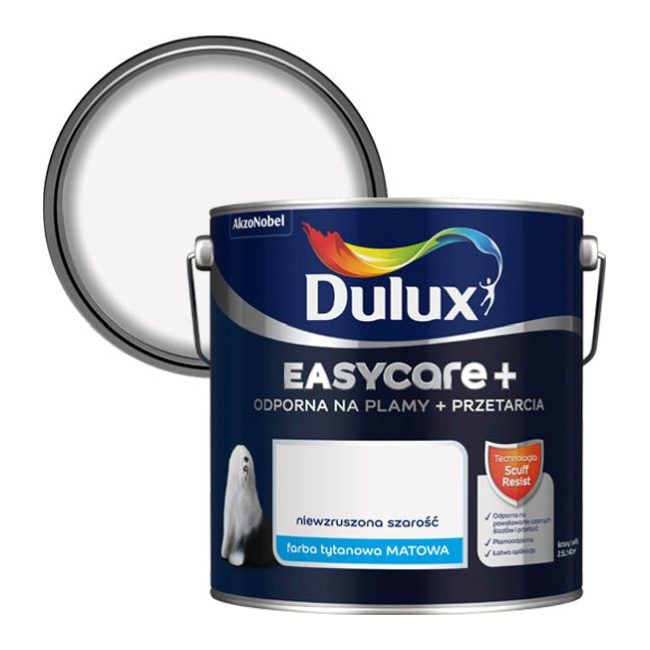 Farba Dulux EasyCare+ niewzruszona szarość 2,5 l