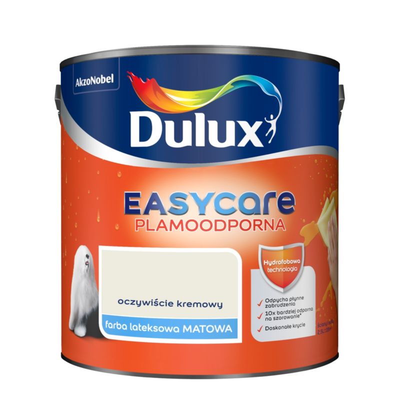 Farba Dulux EasyCare oczywiście kremowy 2,5 l