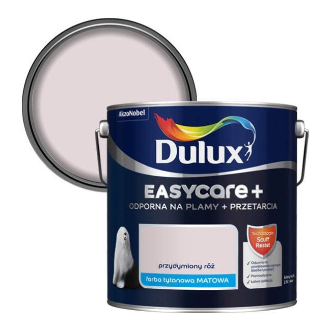Farba Dulux EasyCare+ przydymiony róż 2,5 l