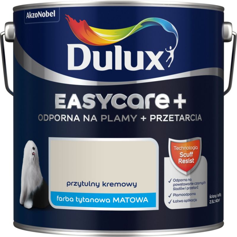 Farba Dulux EasyCare+ przytulny kremowy 2,5 l