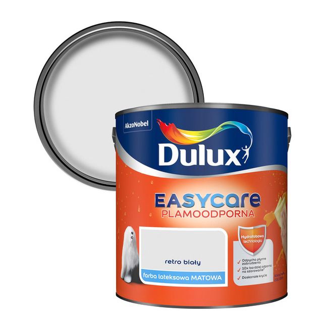 Farba Dulux EasyCare retro biały 2,5 l