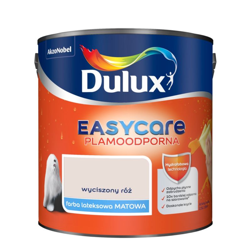 Farba Dulux EasyCare wyciszony róż 2,5 l