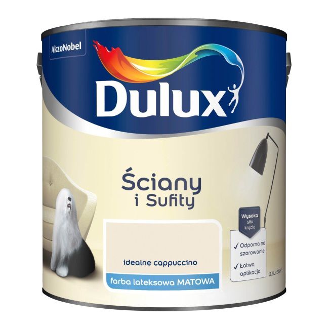 Farba Dulux Ściany i Sufity idealne cappuccino 2,5 l