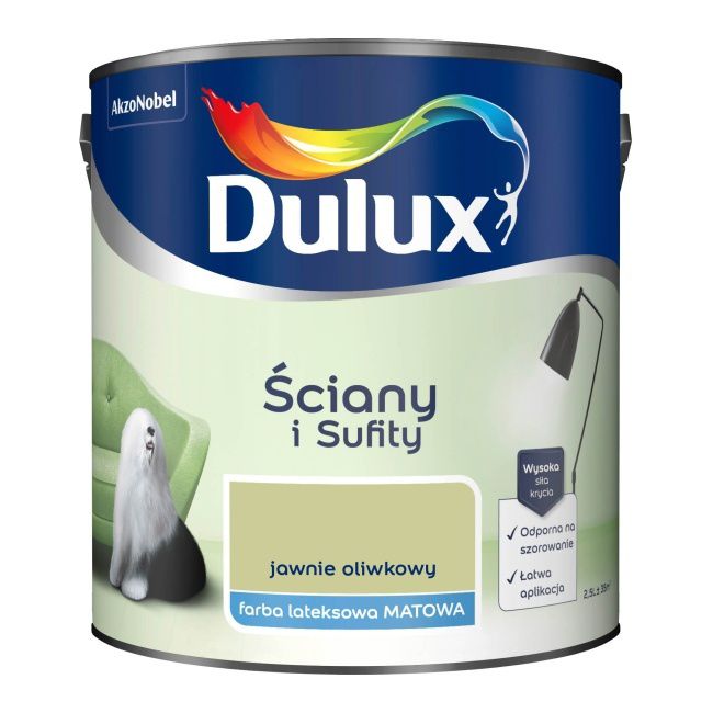Farba Dulux Ściany i Sufity jawnie oliwkowy 2,5 l