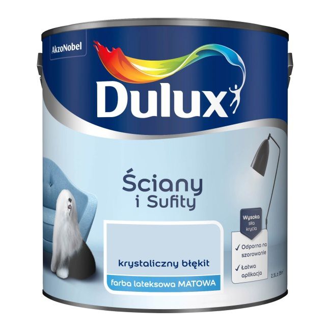 Farba Dulux Ściany i Sufity krystaliczny błękit 2,5 l