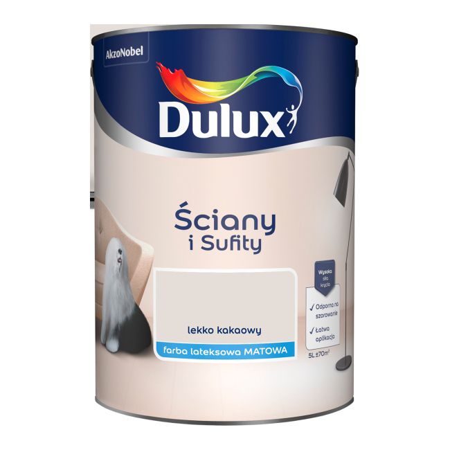 Farba Dulux Ściany i Sufity lekko kakaowy 5 l