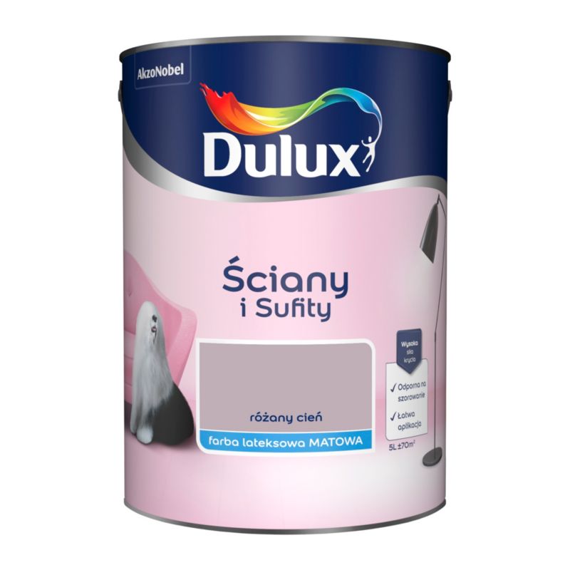 Farba Dulux Ściany i Sufity różany cień 5 l