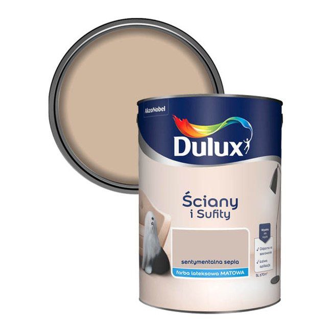 Farba Dulux Ściany i Sufity sentymentalna sepia 5 l