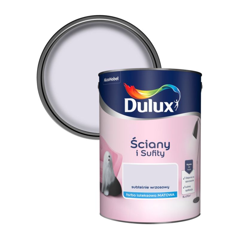 Farba Dulux Ściany i Sufity subtelnie wrzosowy 5 l