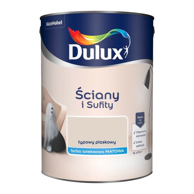 Farba Dulux Ściany i Sufity typowy piaskowy 5 l