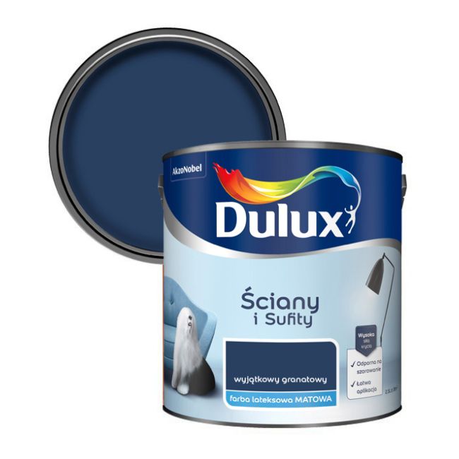 Farba Dulux Ściany i Sufity wyjątkowy granatowy 2,5 l