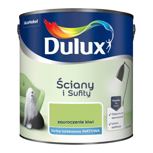 Farba Dulux Ściany i Sufity zauroczenie kiwi 2,5 l